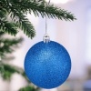 Afbeelding van Kerstballen set van 110 met slinger - onbreekbaar plastic - blauw