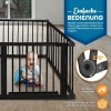 Afbeelding van KIDUKU® 7,2 meter inklapbaar veiligheidshek XXL met deur, 8 elementen voor flexibele vormen