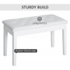 Afbeelding van HOMCOM Pianobank van Gummihout, Kunstleer - 76L x 36B x 50H cm - Wit
