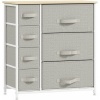 Afbeelding van HOMCOM-Ladekast van staal en vliesstof, 63,5 x 30 x 71 cm - Lichtgrijs