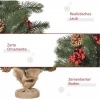 Afbeelding van HOMCOM Kerstboom PE, Cement, Jute Ø28 x 50H cm Groen