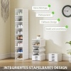 Afbeelding van HOMCOM - Schoenendozen - Kunststof, ABS - 35x26x140 cm - Wit