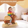 Afbeelding van Aiyaplay Kinderschommelpaard - Polyester, Staal - 65L x 35B x 59H cm - Bruin