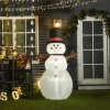 Afbeelding van HOMCOM Opblaasbare sneeuwman 100B x 80D x 182H cm Wit/Zwart