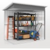 Afbeelding van Outsunny Tuinhuis van staal 211L x 133B x 190H cm - Donkergrijs