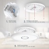 Afbeelding van B.K.Licht Plafondlamp - Wit - Metalen frame - Ø38cm - LED - 4.000K - 3.000Lm - 24W