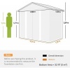 Afbeelding van Outsunny Tuinschuur van staal en kunststof, L152 x B235,7 x H208,7 cm - Bruin