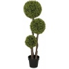 Afbeelding van HOMCOM Kunstplant van kunststof en cement, 19,5x19,5x115 cm, groen