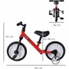 Afbeelding van HOMCOM Kinderbalansfiets PP, metaal, EVA 85x36x54 cm Rood