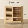 Afbeelding van HOMCOM Schoenenkast - Bamboe en MDF - 80 x 35 x 80 cm - Natuurlijk hout
