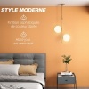 Afbeelding van HOMCOM Moderne verstelbare dubbele hanglamp in goud