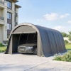 Afbeelding van Outsunny Carport - Gegalvaniseerd staal, PE - 300 x 600 x 266 cm - Donkergrijs