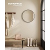 Afbeelding van SONGMICS Ronde Wandspiegel Ø 50 cm, Metalen Frame, Modern, Inktzwart voor Badkamer en Woonkamer