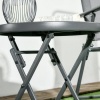 Afbeelding van Outsunny Bijzettafel van Metaal met Wit Veiligheidsglas