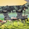Afbeelding van Outsunny Liggende Campingstoel - Metaal, Oxford-stof - 125L x 48B x 90H cm - Grijs