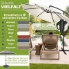 Afbeelding van Tillvex Parasol Ø 350 cm met zwengel, hoes en windbescherming - Waterdicht en UV-beschermend
