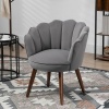 Afbeelding van HOMCOM eetkamerstoel met rugleuning - donkergrijs - 66 x 72 x 79 cm