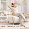 Afbeelding van HOMCOM Eenpersoonsstoel van polyester en schuim - 76L x 74,5B x 78H cm - Crèmewit