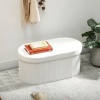 Afbeelding van Homcom Opbergkist - Polyester - 76L x 38B x 35H cm - Crèmewit