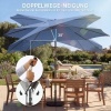Afbeelding van Outsunny Tuinparasol Metaal, Polyester - Ø295 x 242H cm - Blauw