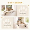 Afbeelding van PawHut Kattenhuis van Grenenhout, Polyester 50x36x24 cm, Roomwit