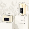 Afbeelding van HOMCOM Ontbijtset: 1,7L Waterkoker en Toaster met 6 Bruiningsniveaus en LED-Touchscreen