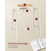 Afbeelding van Set van 2 barkrukken – zwart, eikenbeige en wit