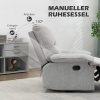 Afbeelding van HOMCOM Relaxstoel van Polyester en MDF, Lichtgrijs, 89L x 98B x 101H cm