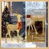 Afbeelding van Outsunny Verlichte Kerstdecoratie van Staal en Polyester, 66x25x135 cm, Goud