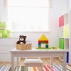 Afbeelding van Bamboe opbergmand - stof - badkamer - 20x31x31 cm - voor speelgoed - opvouwbaar - bruin