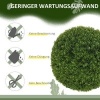 Afbeelding van HOMCOM Kunststof Kunstmatige Buchsbaum Bol - 40L x 40B x 40H cm - Groen