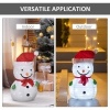 Afbeelding van Outsunny Verlichte Kerstman van Polyester, 30 x 51 cm, Groen, Rood en Wit