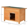 Afbeelding van PawHut hondenhok voor honden en katten van vurenhout 85x58x58 cm