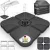 Afbeelding van tillvex® Parasolstandaard 60 liter / 80 kg, 4-delig, weerbestendig, vulbaar met water of zand