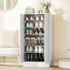 Afbeelding van HOMCOM Schoenenkast van Spaanplaat 55x35x108 cm Wit