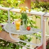 Afbeelding van Outsunny - Verstelbare Balkontafel - Halfrond - Wit