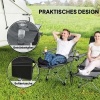Afbeelding van Outsunny Liggende Campingstoel - Metaal, Oxford-stof - 125L x 48B x 90H cm - Grijs