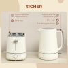 Afbeelding van HOMCOM Waterkoker en Toaster Set 2200 W, 1,7L, 2 sneetjes, 6 bruiningsniveaus, Beige