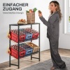Afbeelding van HOMCOM kratjesrek - staal - 103L x 33B x 113,5H cm - zwart