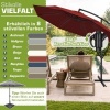 Afbeelding van Tillvex Parasol Ø 350 cm met zwengel, hoes en windbescherming - Waterdicht en UV-beschermend