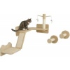 Afbeelding van PawHut 3-delig kattenklimwand set met krabplank, sprongplaten en speelbal, beige