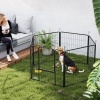 Afbeelding van PawHut 80 cm Hoge Welpenren, 6-delig, met Deur, voor Kleine tot Middelgrote Honden, Zwart