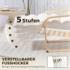 Afbeelding van HOMCOM Relaxfauteuil met Sherpa-Fleece, verstelbaar voetensteun, wit