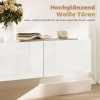Afbeelding van HOMCOM Wand TV Meubel 180 cm voor TV's tot 82 inch, met 3 klappen en soft-close, Wit