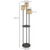 Afbeelding van Outsunny Rotan Lamp Staal, PE Rotan Ø37 x 144H cm Geel
