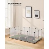 Afbeelding van Buitenren voor kleine dieren met bodemplaten - 143×73×46 cm - wit