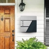 Afbeelding van Songmics Wandbrievenbus met kijkvenster RVS - 37x37 cm - zilver/antraciet met sleutels