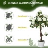 Afbeelding van Outsunny - Kunstplant - Kunststof - 18x18x90 cm - Wit