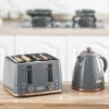 Afbeelding van HOMCOM Waterkoker en Broodrooster Set Kunststof en Staal Grijs 24,2L x 19,5B x 23,4H cm