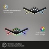 Afbeelding van BRILONER - Plafonnière met RGB achtergrondverlichting - dimbaar - zwart met afstandsbediening